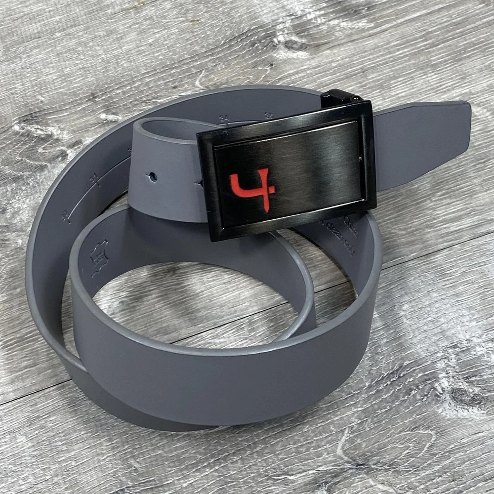 Short Par 4‎ Belt Mens S/M Adjustable Synthetic Strap Black Plate Buckle Casual